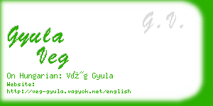 gyula veg business card